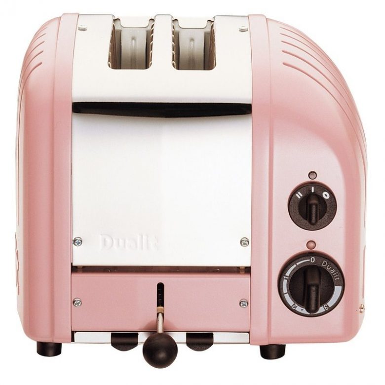 millennial pink DuaLit 2 slice toaster 