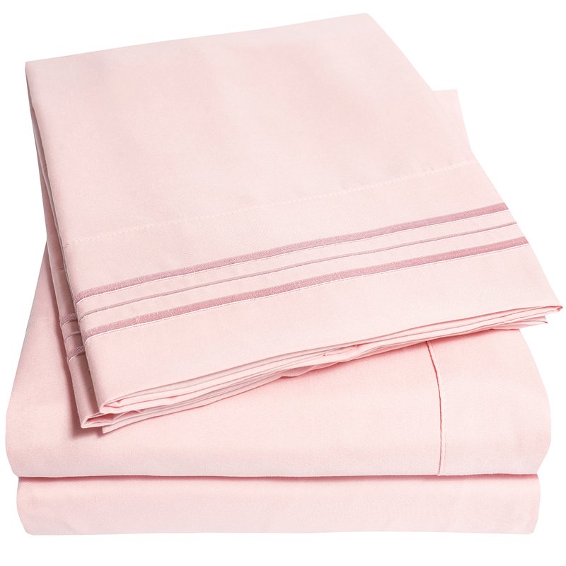 millennial pink bed sheets