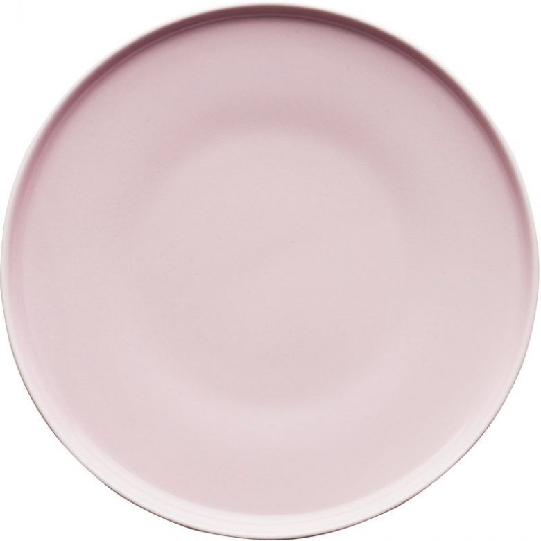 millennial pink round plate