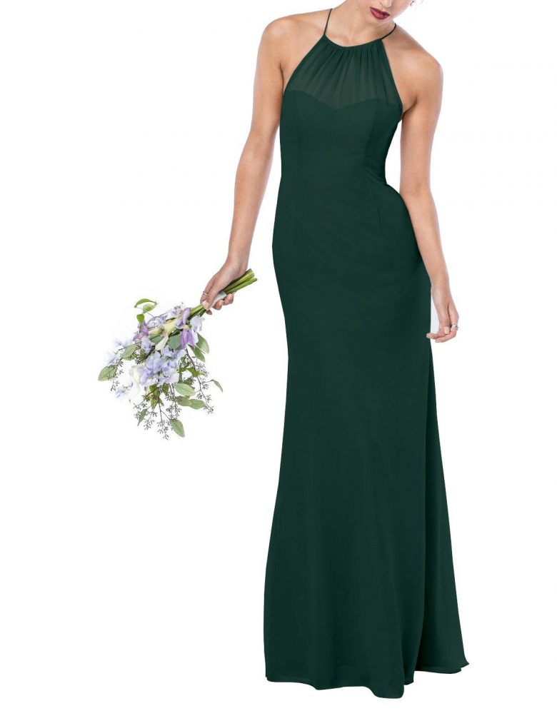 evergreen full length dress