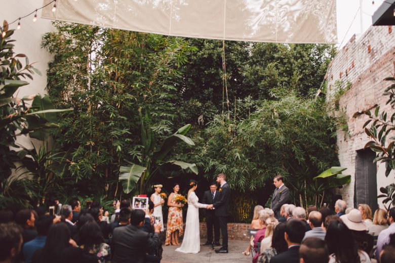 Wide shot of the wedding ceremony