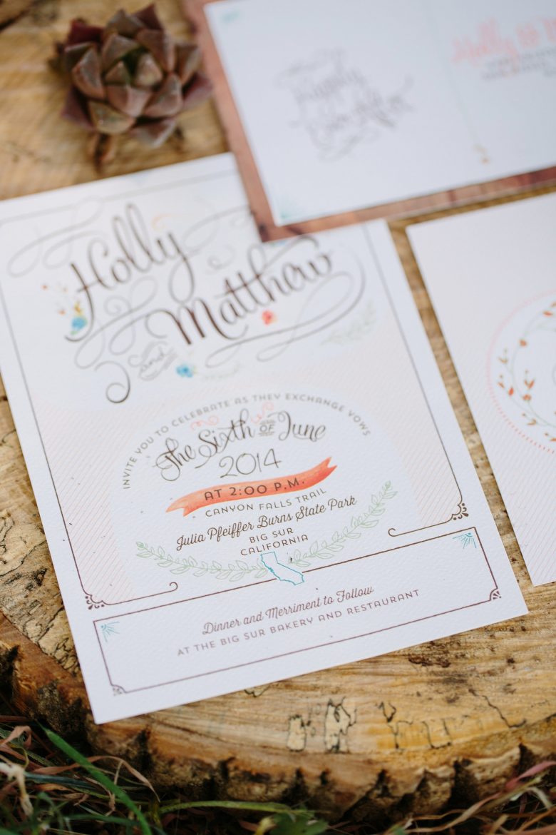 watercolor wedding save the date design