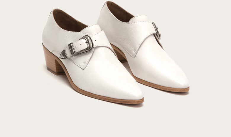 white buckle heels wedding shoes