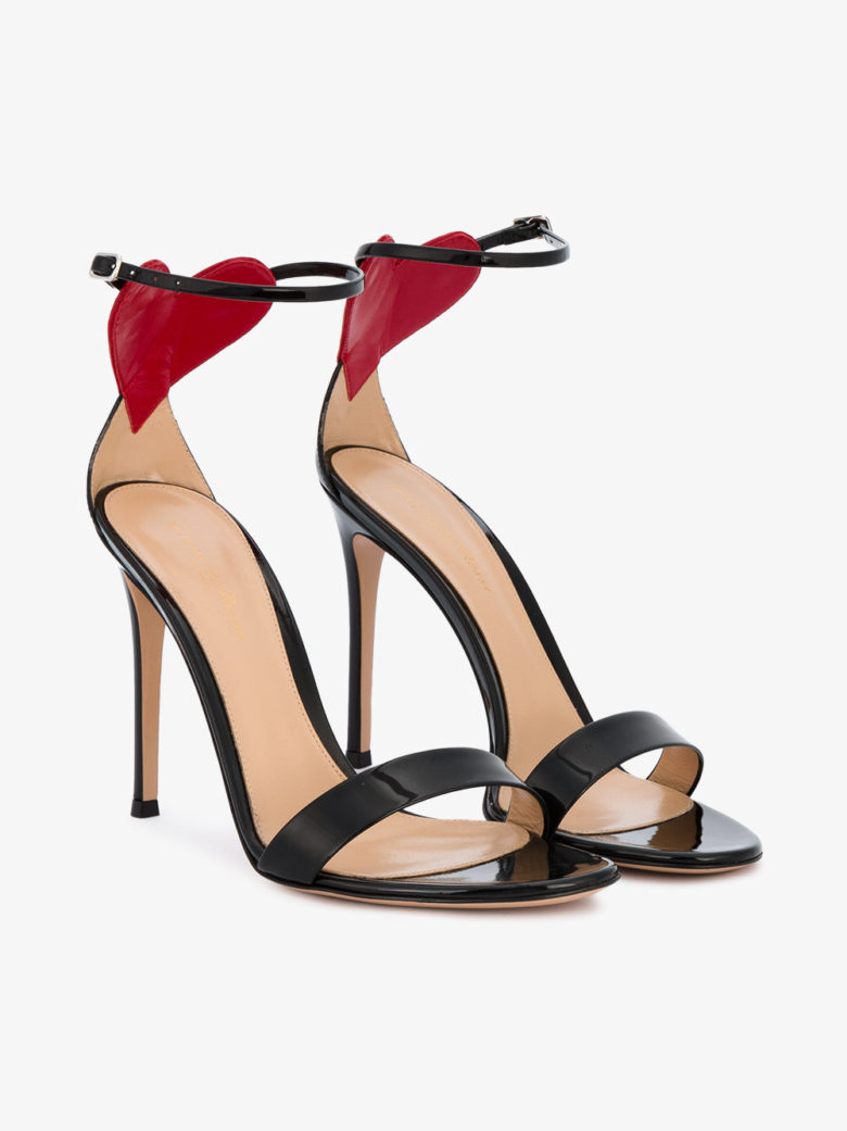 high heel heart sandal wedding shoe