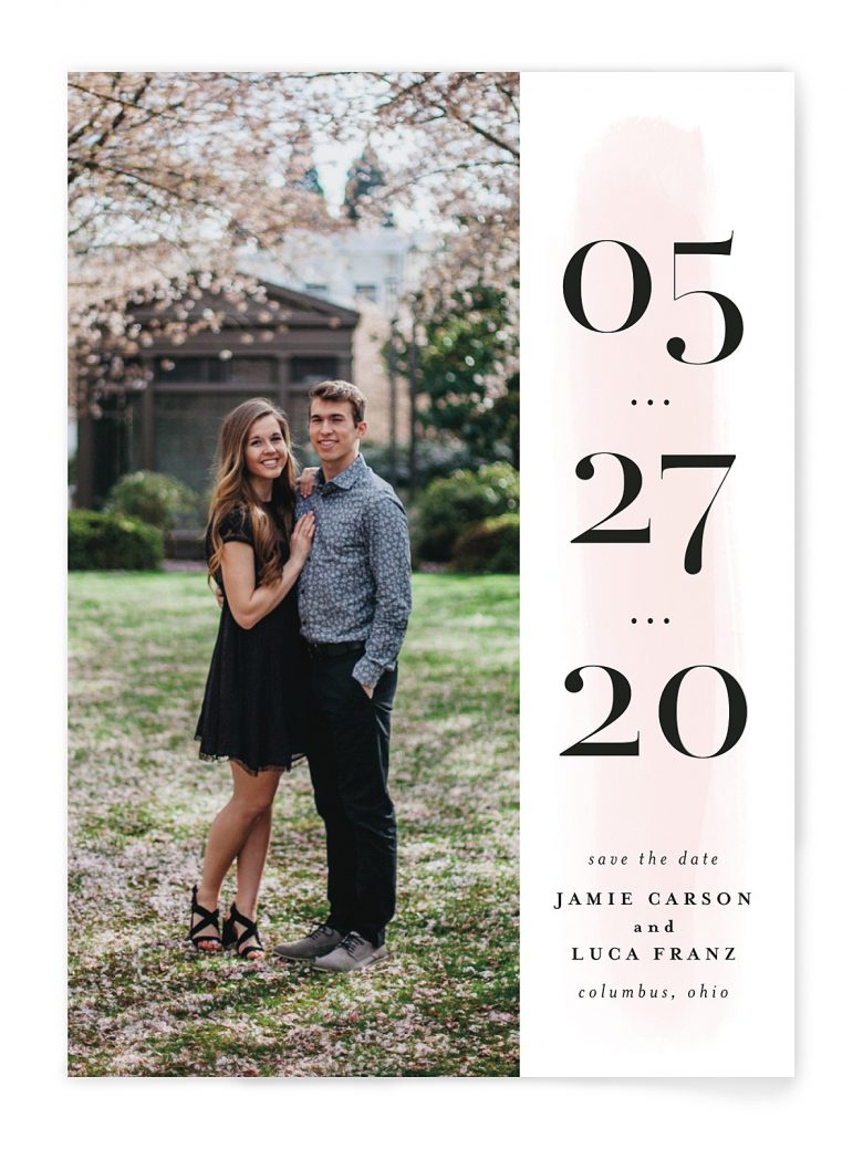 classic modern traditional save the date