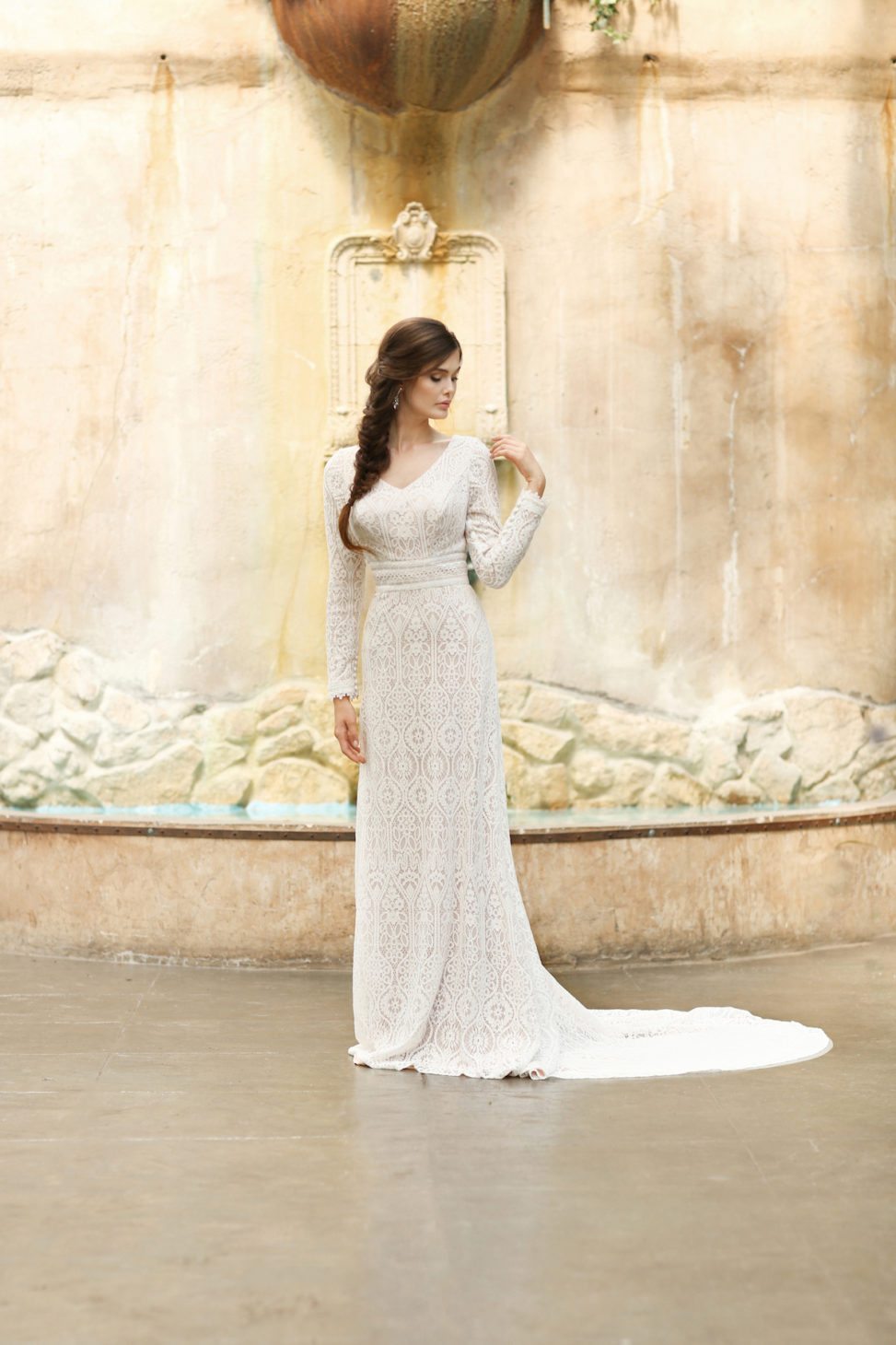 Wedding Dress Modest Mon Cheri TR11831, available in sizes 0-20, 18W-26W