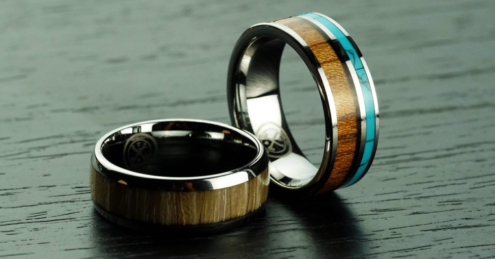 two manly bands rings