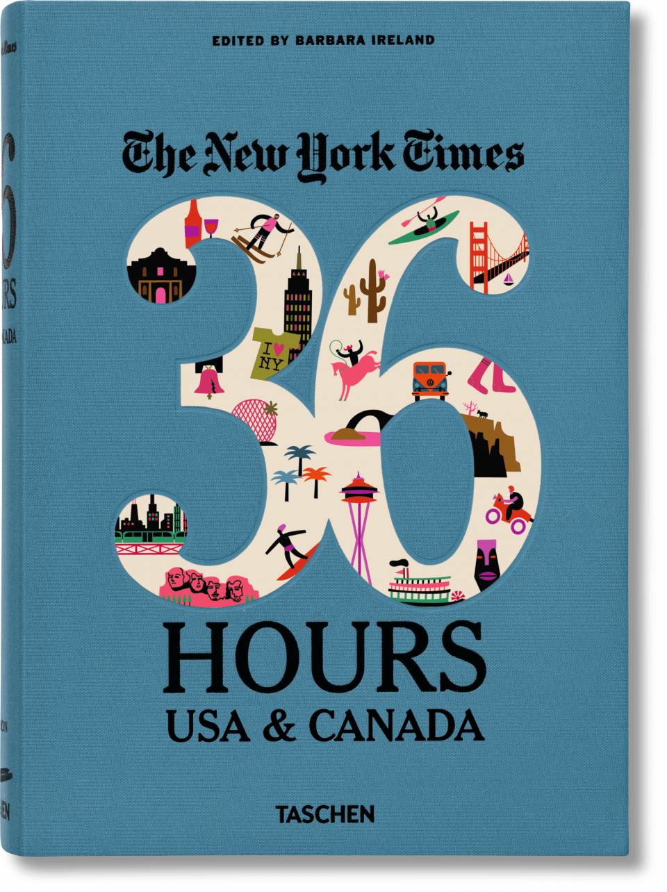 Ny Times 36 Hours in US and Canada book on white