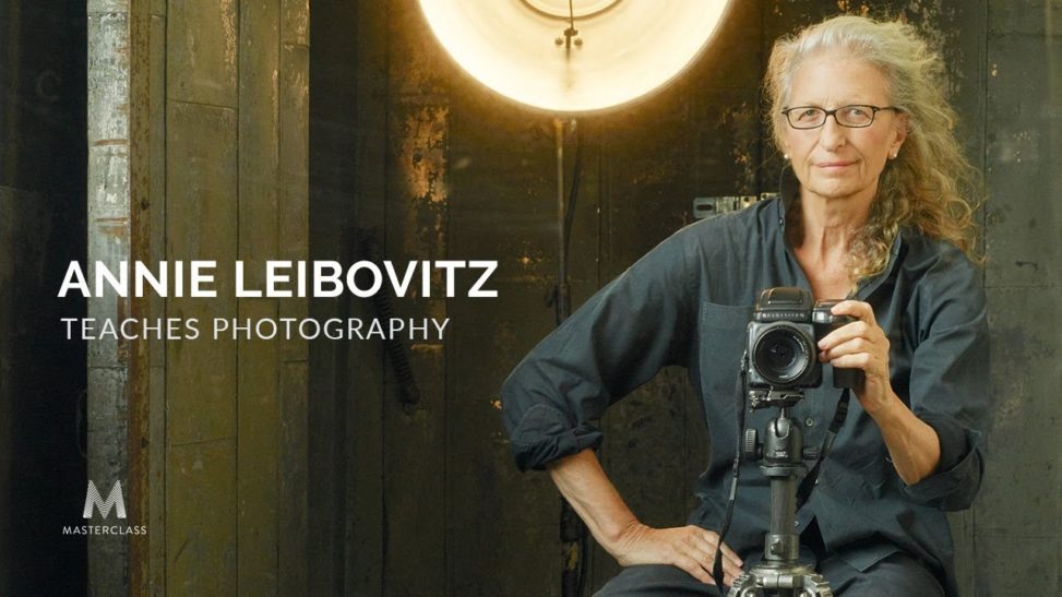 Photo of Annie Leibovitz behind a camera