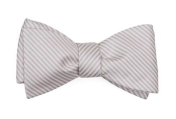white ribbed bow tie