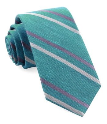 aqua tie with stripes