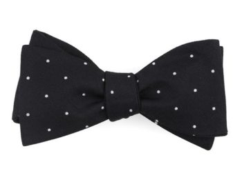 black bow tie with white dots