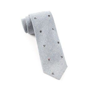 light grey chambray tie