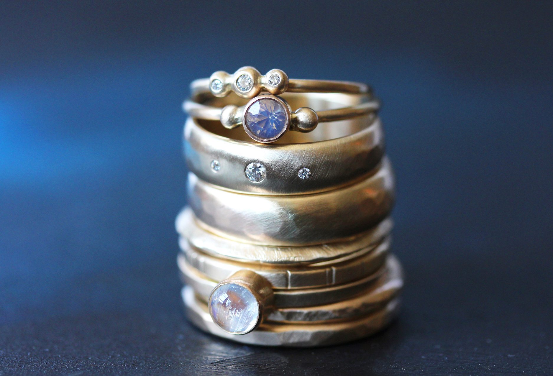 a stack of rings of magical brilliance
