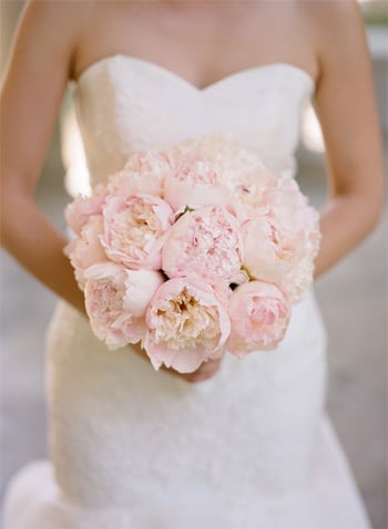 round pink peony bridal bouquet