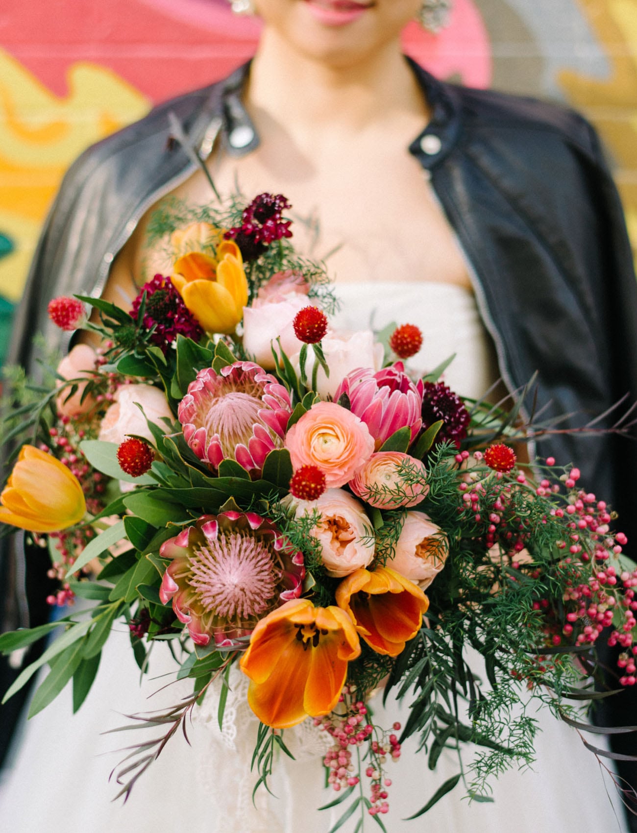 asymmetrical bridal bouquet