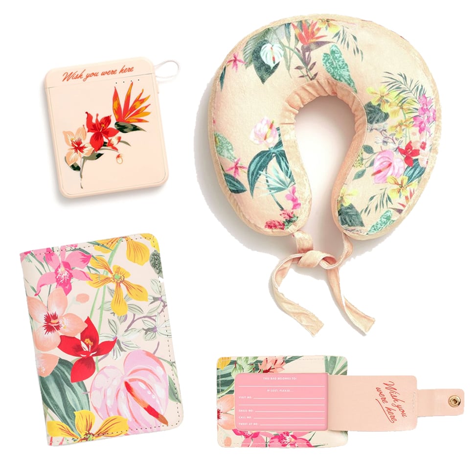 Pastel print floral design accessories