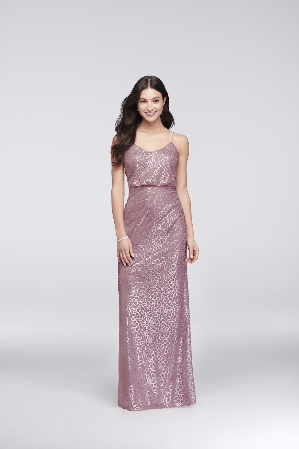 product image of a sequin pink bridesmaid dress from david's bridal