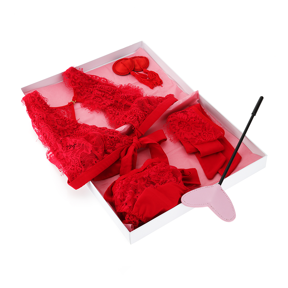 gift box with red lingerie