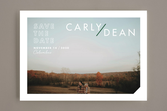 Minted save the date landscape photo