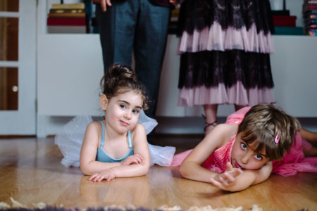 Two kids dressed up