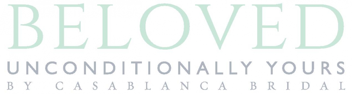 Logo for Beloved by Casablanca Bridal with tagline "unconditionally yours"