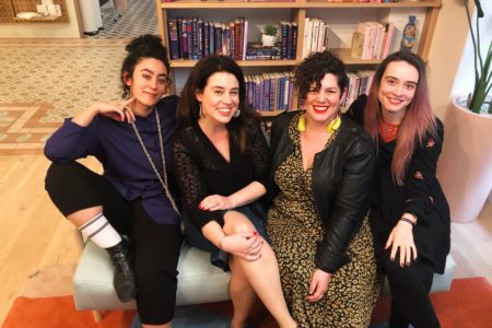 Najva, Meg, Maddie, and Keriann at The Wing