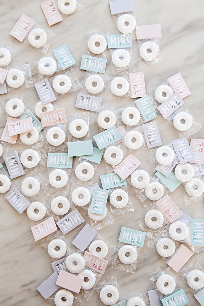 Mints in packages wedding favors