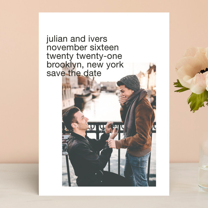 Photo of Modern Statement save the date from Minted