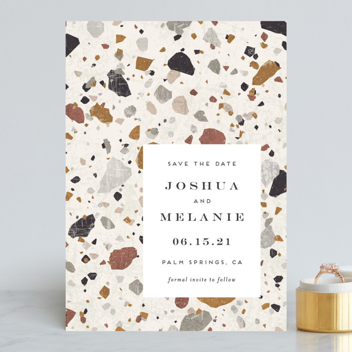 Photo of Terrazzo save the date from Minted - Minted Save the Dates 2019