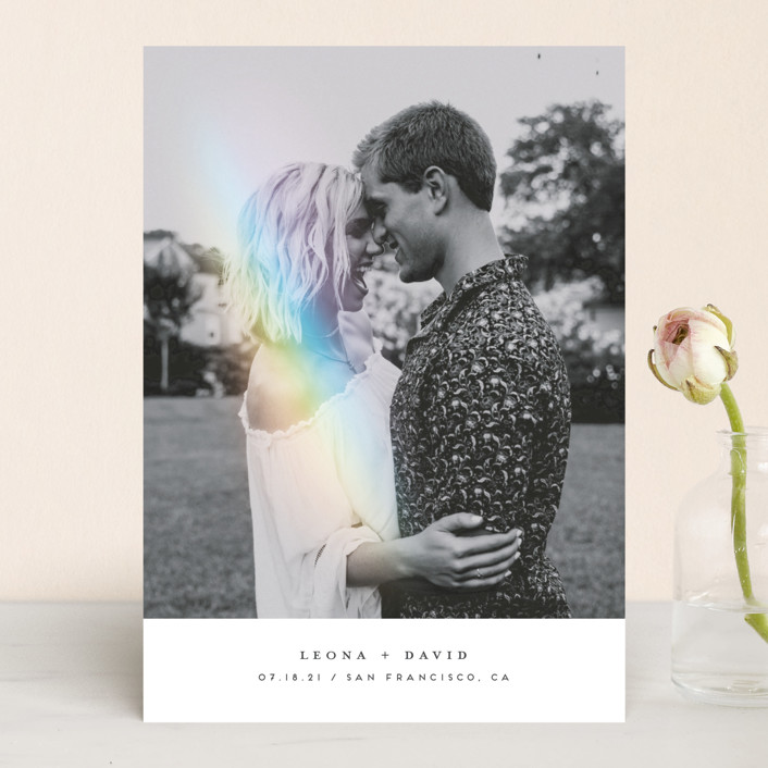 Photo showing Touch of Light save the date design from Minted - Minted Save the Dates 2019