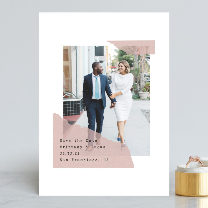 Framed Corner save the date from Minted