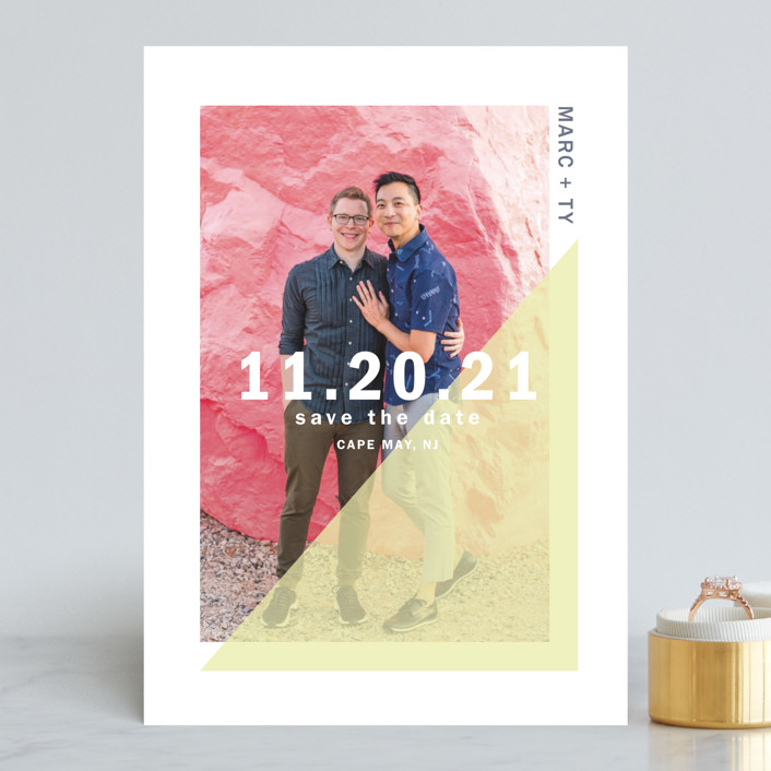 Uptick save the date from Minted