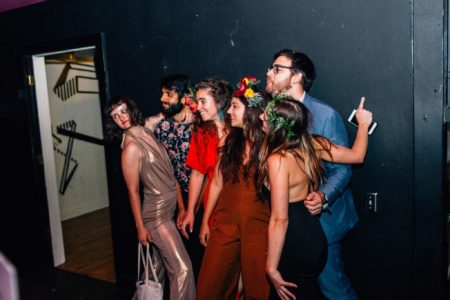 People dancing at a wedding reception