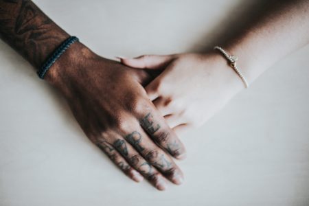Two hands holding
