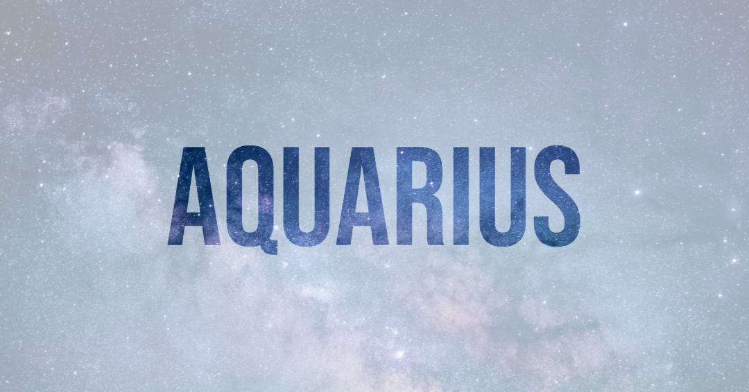 Aquarius on a backdrop of the universe