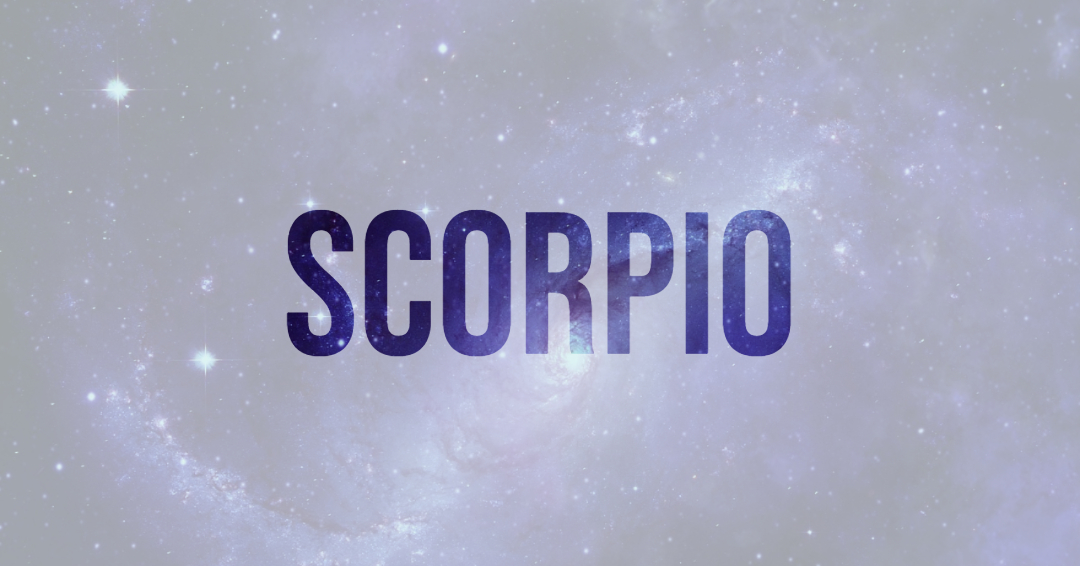 Scorpio on a backdrop of the universe
