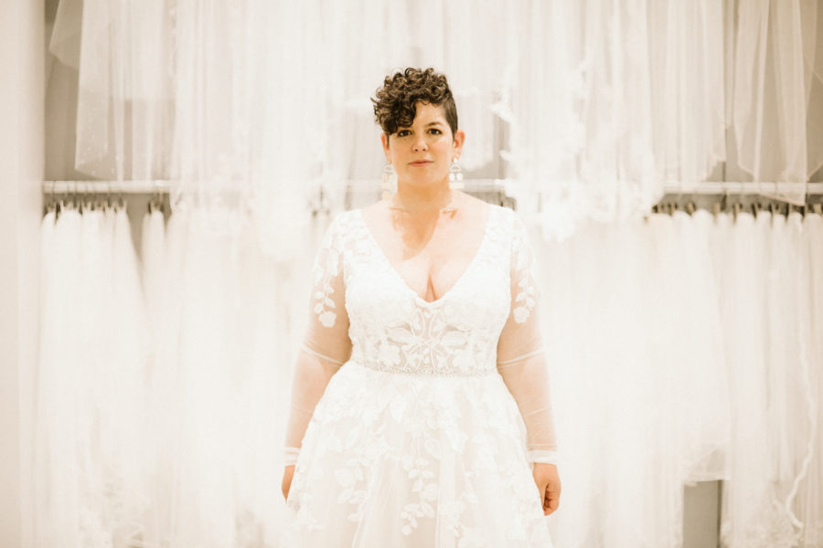 Maddie in a David's Bridal Wedding Dress