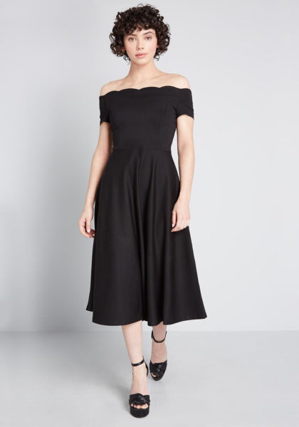 plain black dress for wedding