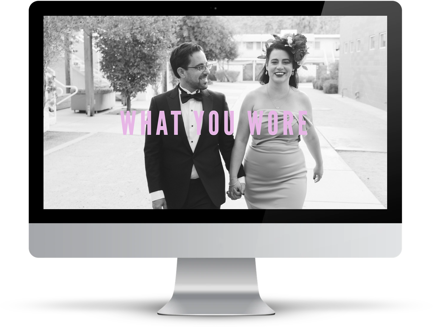 A website on a computer screen with the words "what you wore" 