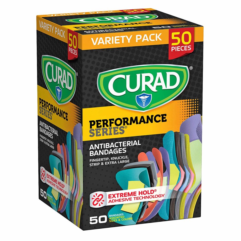 A box of Curad performance bandages