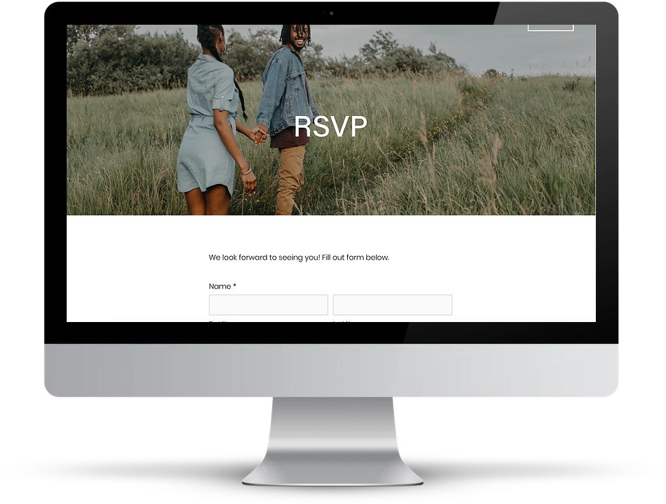 A wedding website RSVP page 