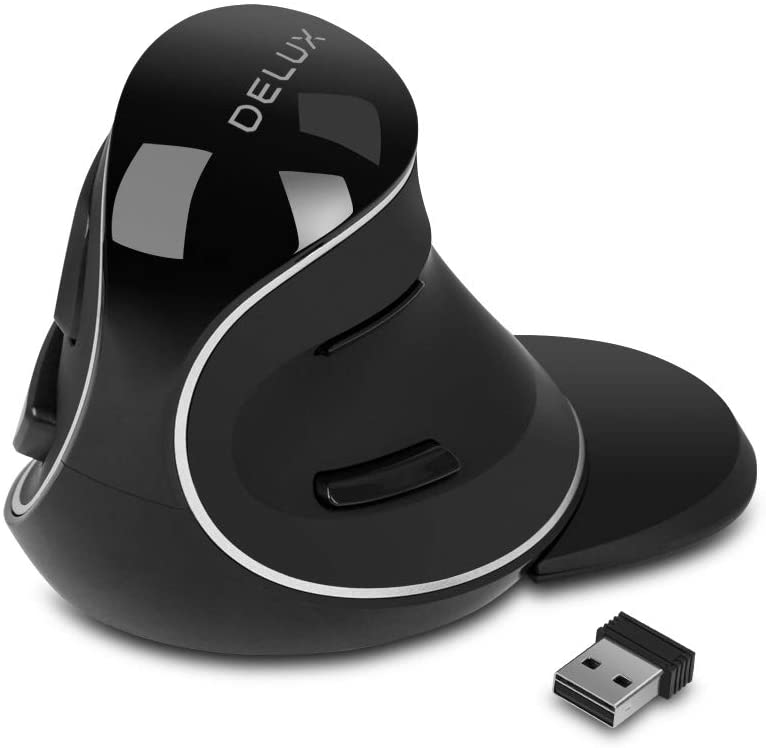 black ergonomic mouse for a comfortable WFH experience