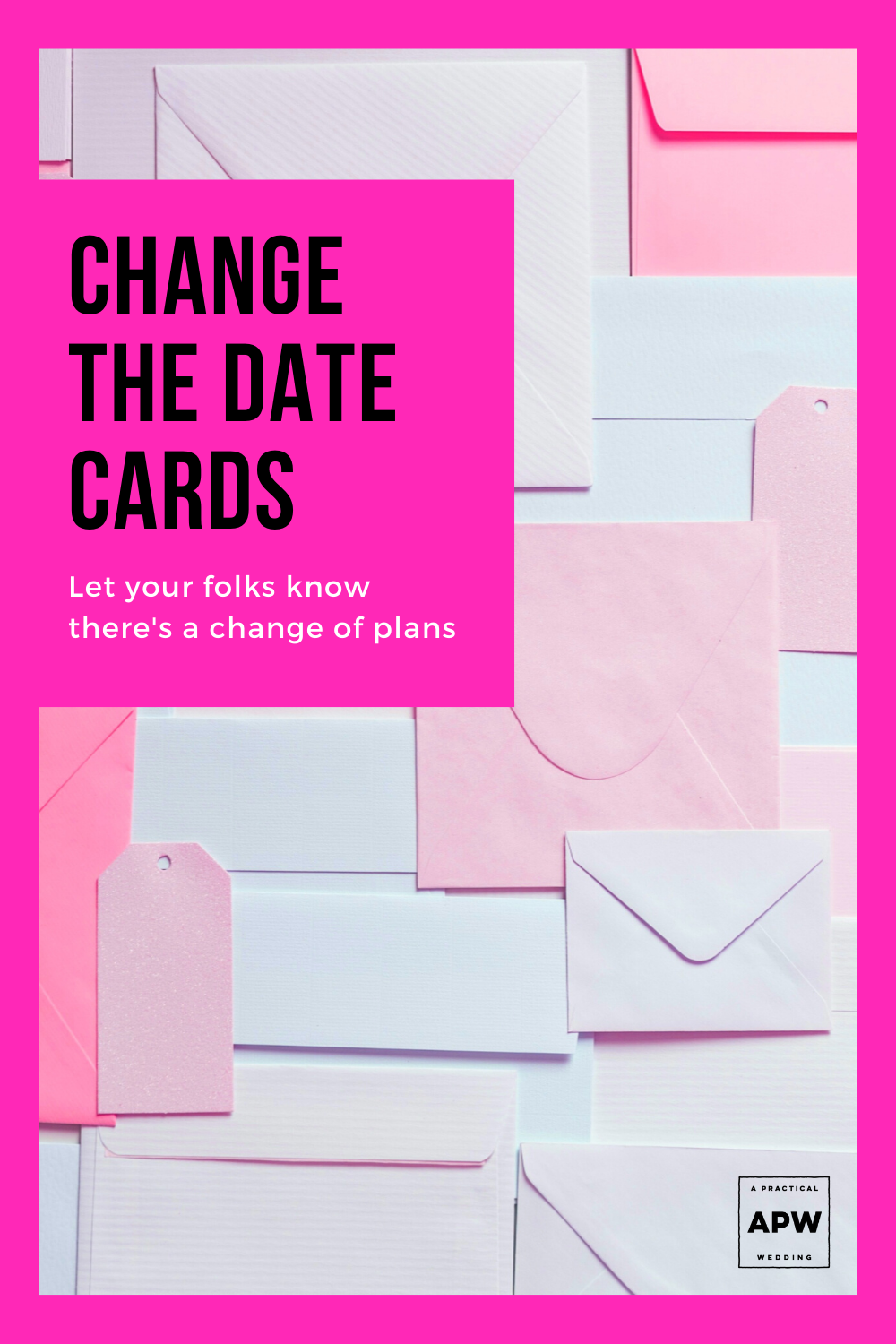 change the date cards text overlaid on envelopes
