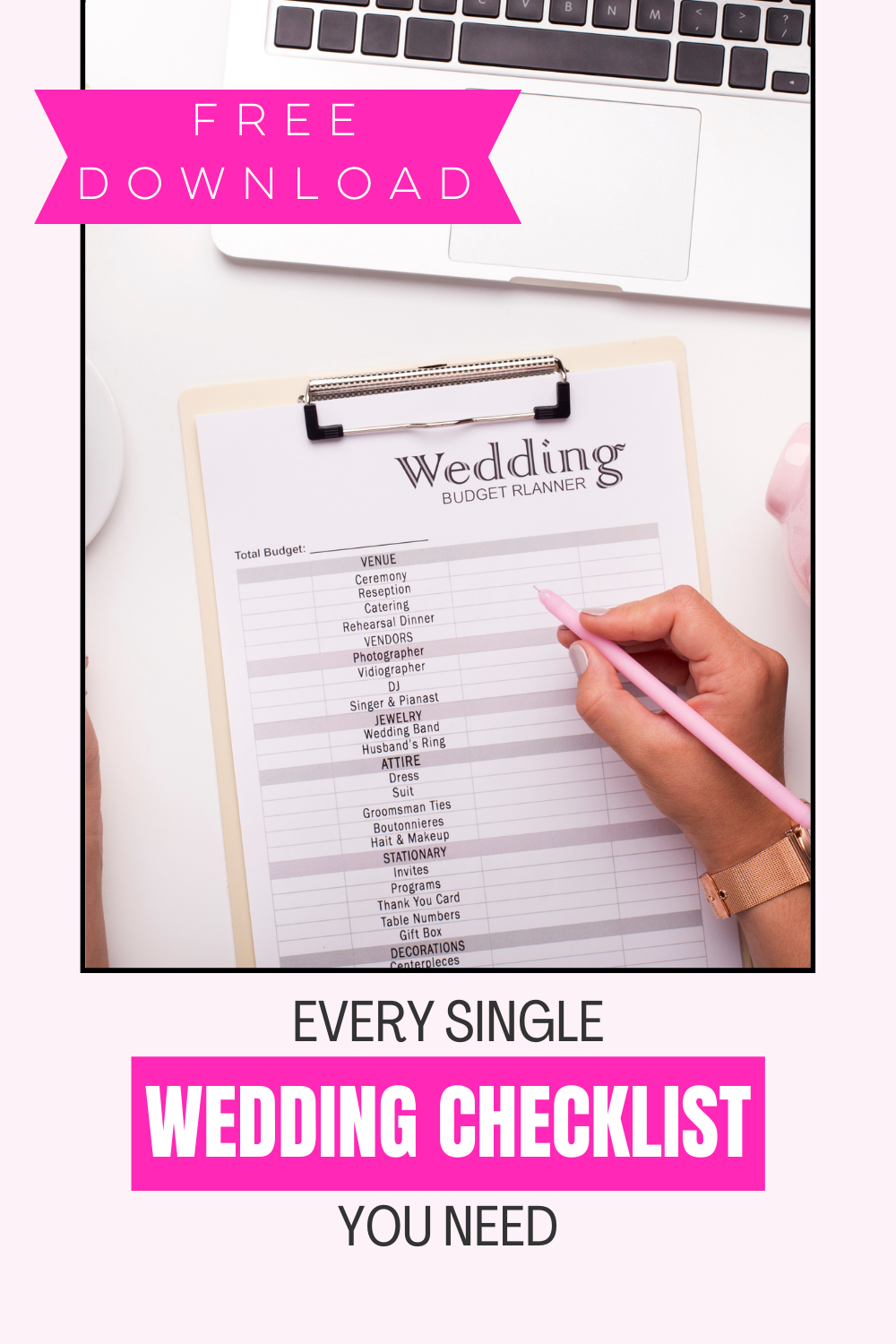 Free Printable Wedding Planning Checklist PDF & Google Sheet