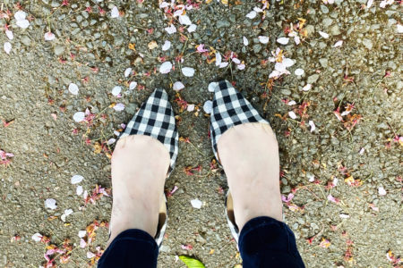 feet in flower petals