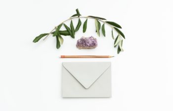 Envelope with a pencil