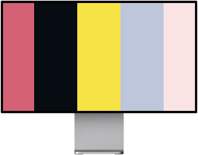 Computer screen showing Squarespace color palette for MegKeene.com