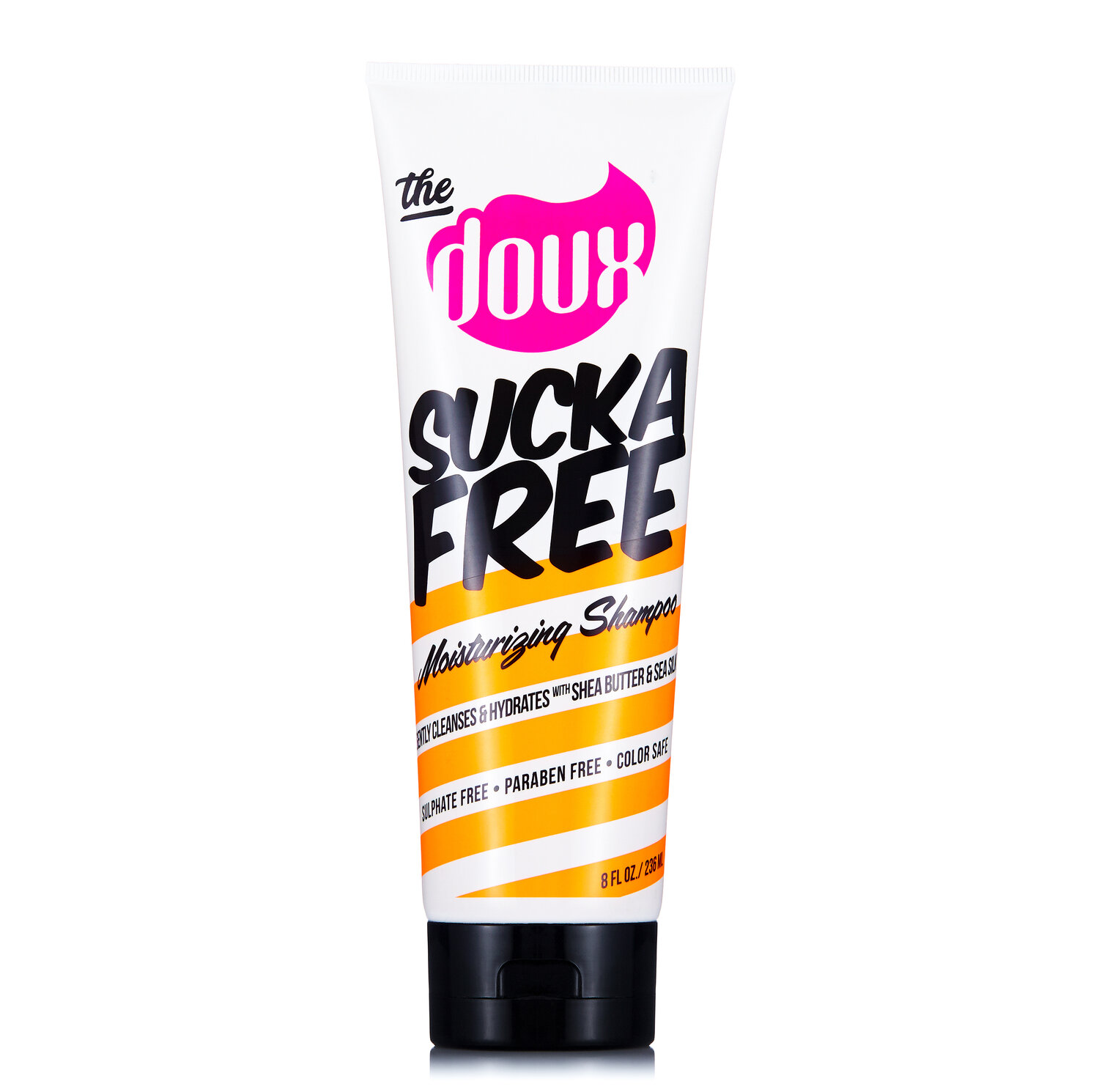 The Doux Sucka Free Shampoo bottle on a white background