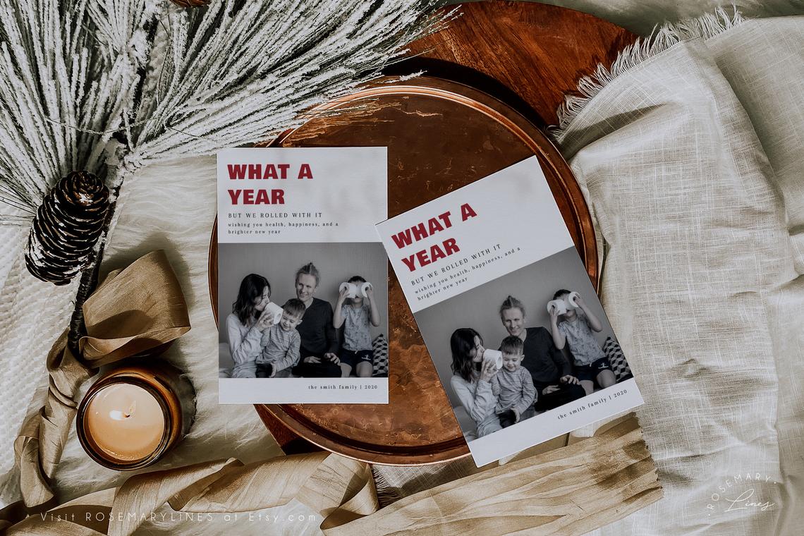what a year customizable holiday card